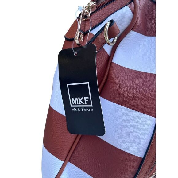 MKF Purse Brown/White Purse with detachable shoulder strap NWT‎ - Picture 3 of 5